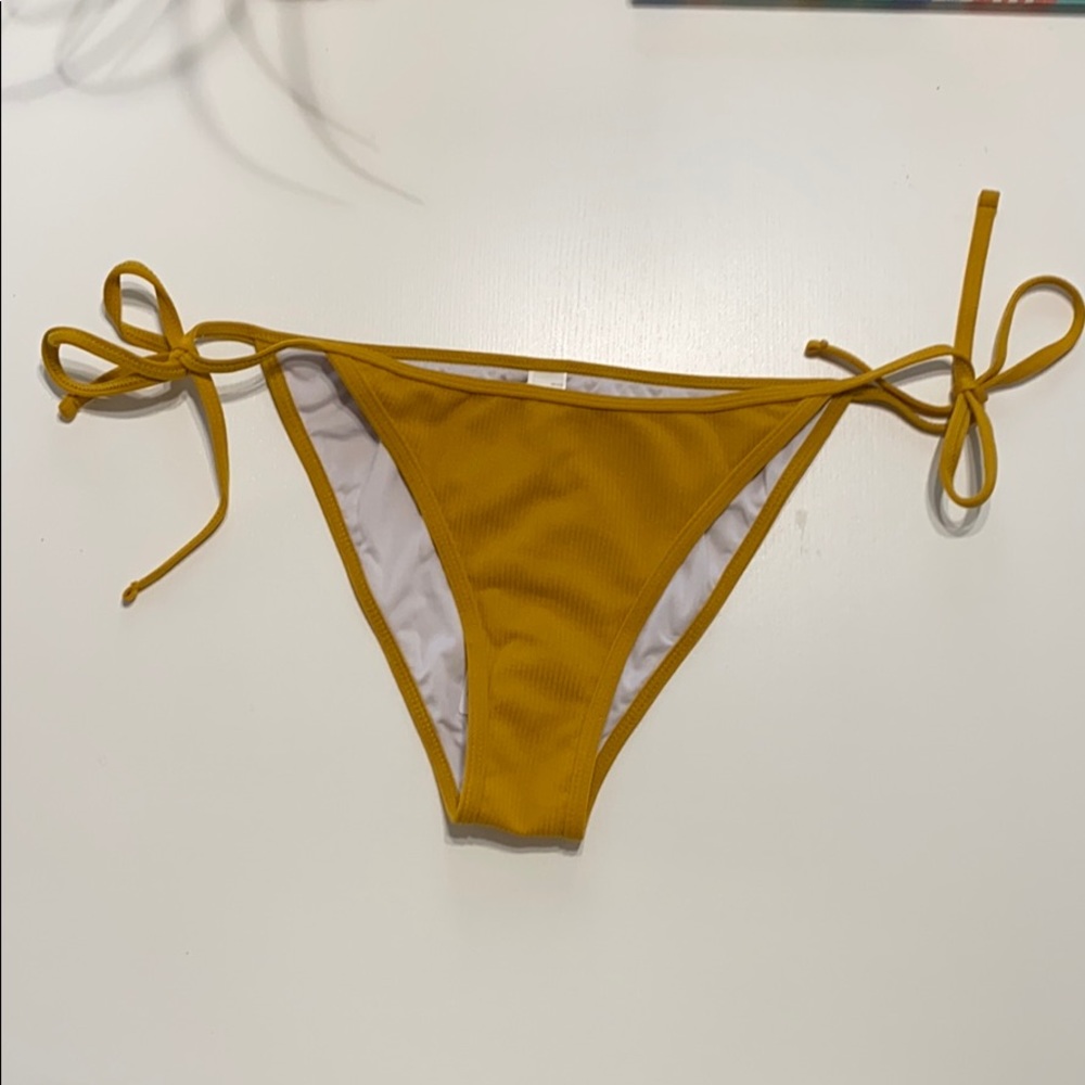 Cupshe ribbed side tie bikini bottom NWT